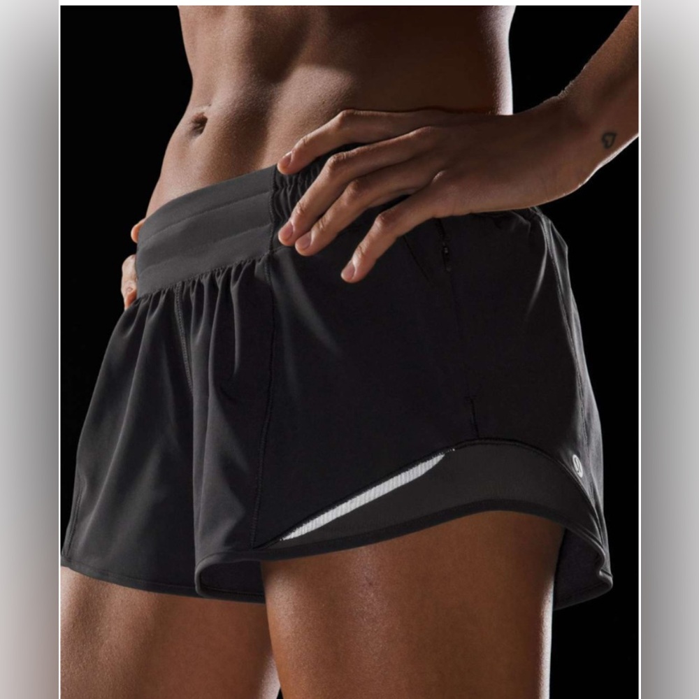 NWOT Lululemon Athletica Run Low-Rise Lined Black Shorts 🏃‍♀️